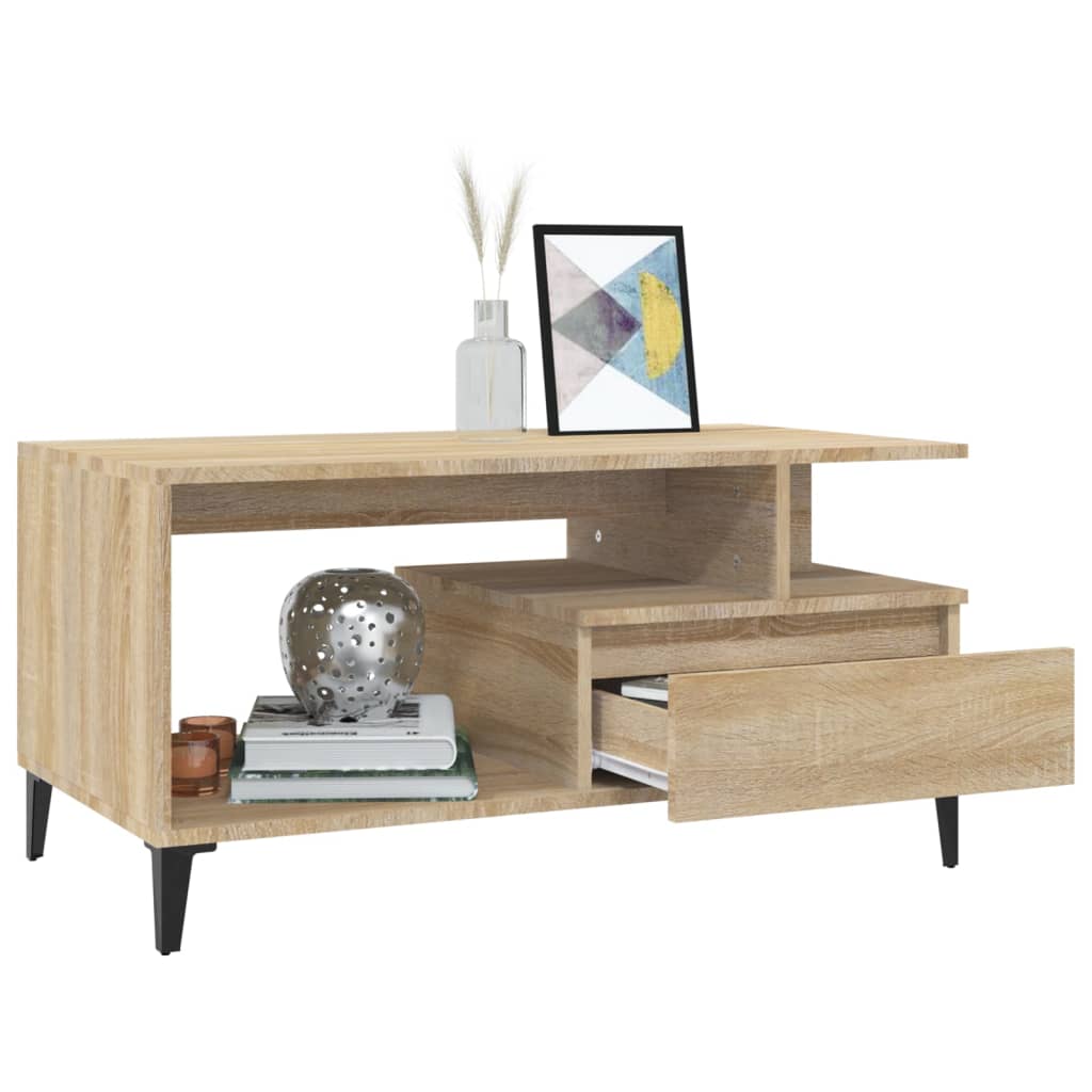 Salongbord Sofabord Sonoma Eik 90x49x45 cm