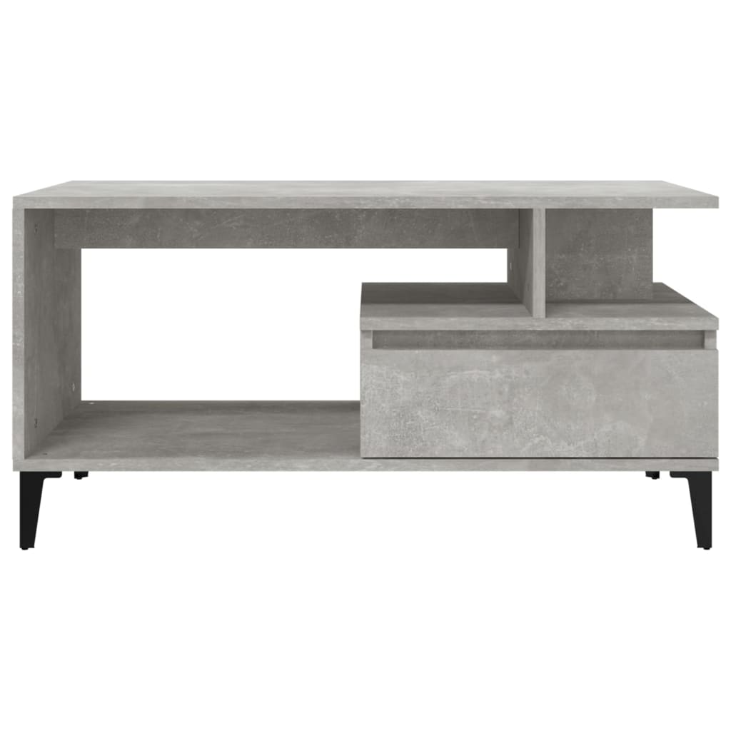 Salongbord Sofabord Betonggrå 90x49x45 cm