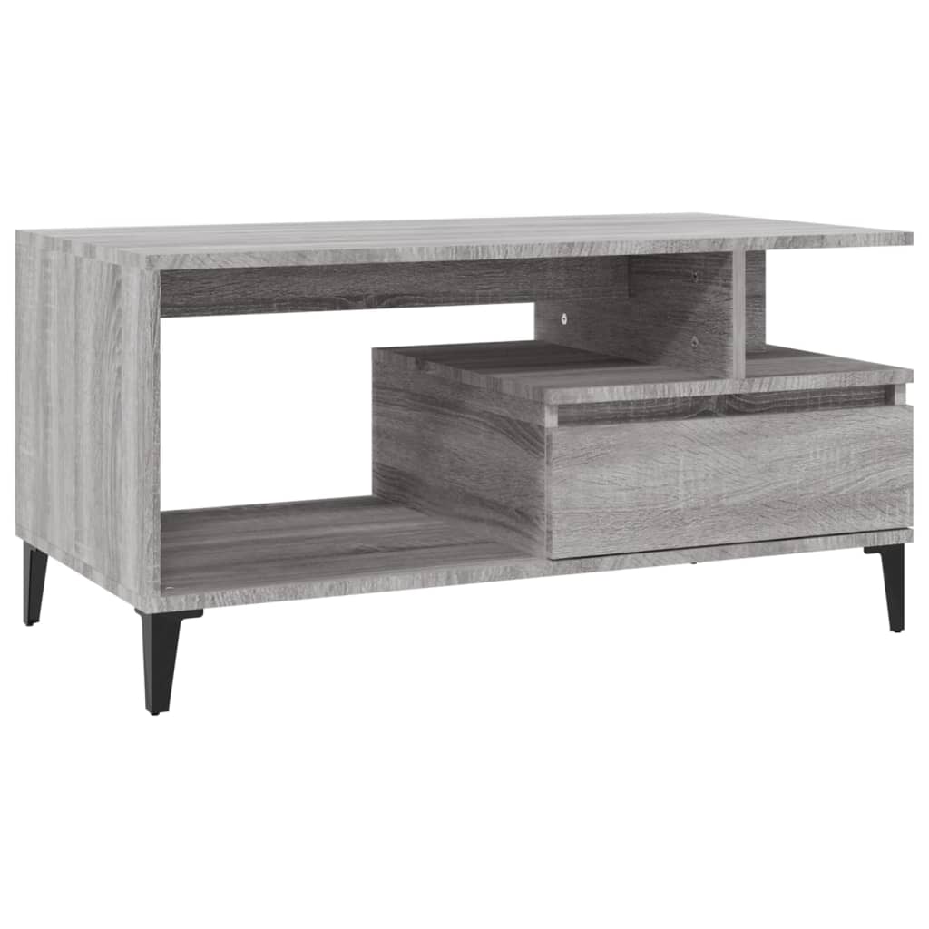 Salongbord Sofabord Sonoma Grå 90x49x45 cm