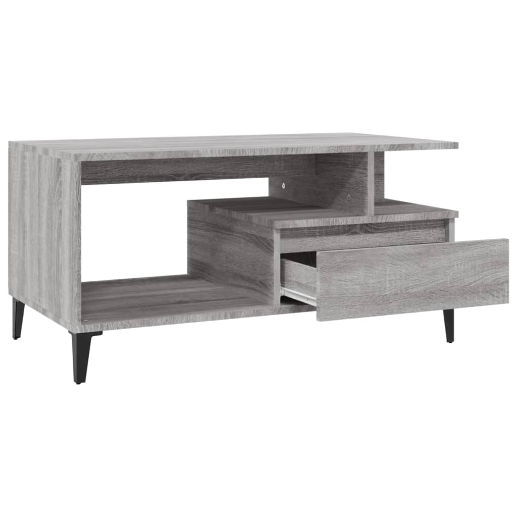 Salongbord Sofabord Sonoma Grå 90x49x45 cm