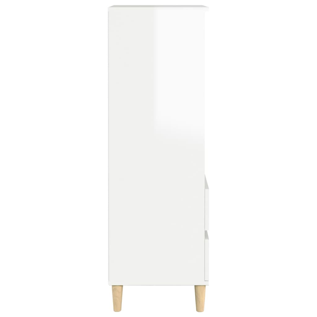 Skap Høyglans Hvit 40x36x110 cm