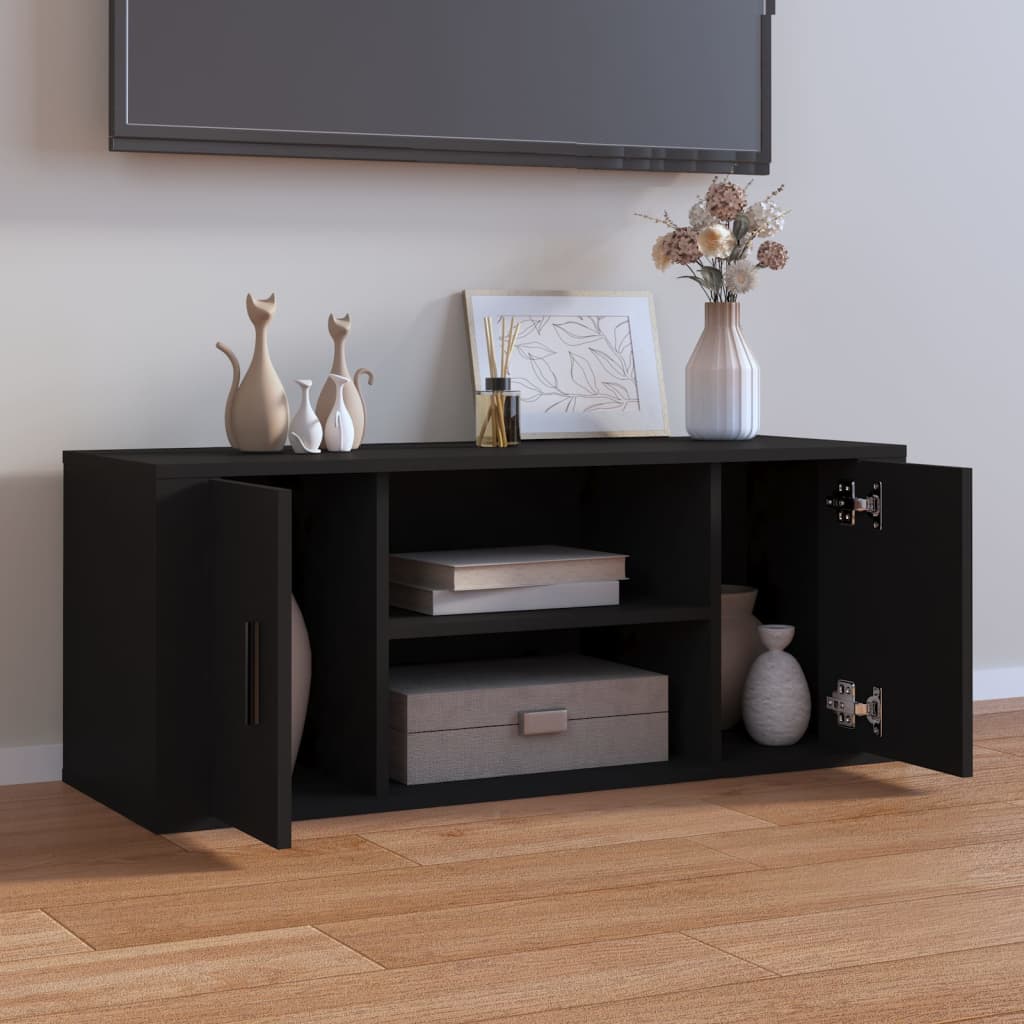 TV-Møbel Svart TV-benk 100x35x40 cm