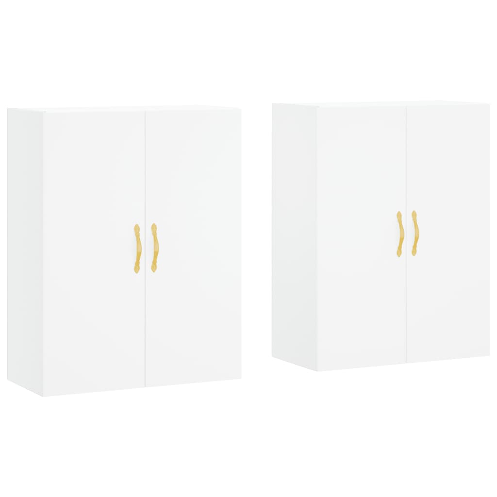 Veggskap Hvit 2 stk 69,5x34x90 cm