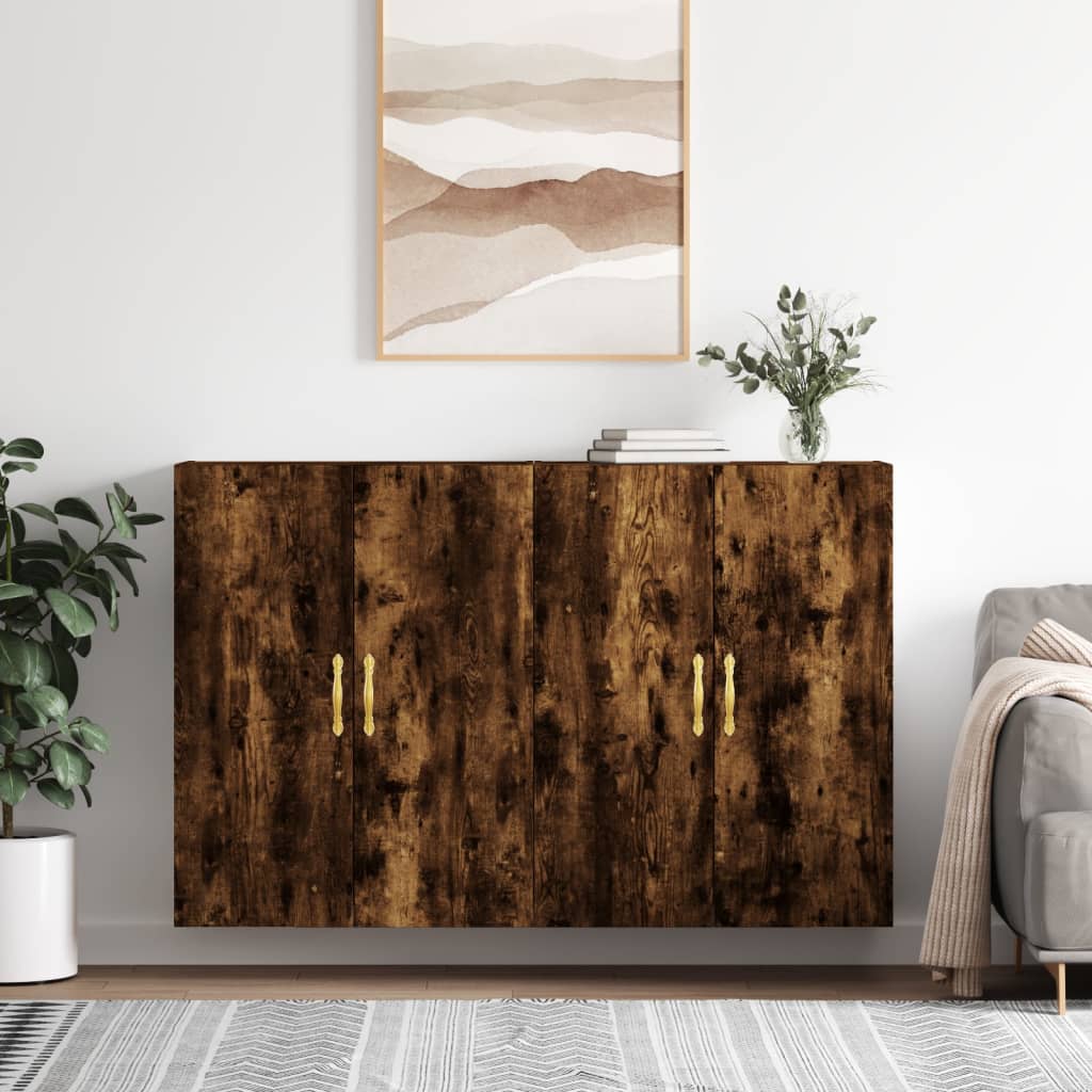 Veggskap Røkt Eik stk 69,5x34x90 cm