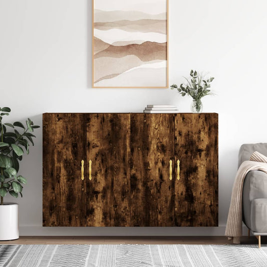 Veggskap Røkt Eik stk 69,5x34x90 cm