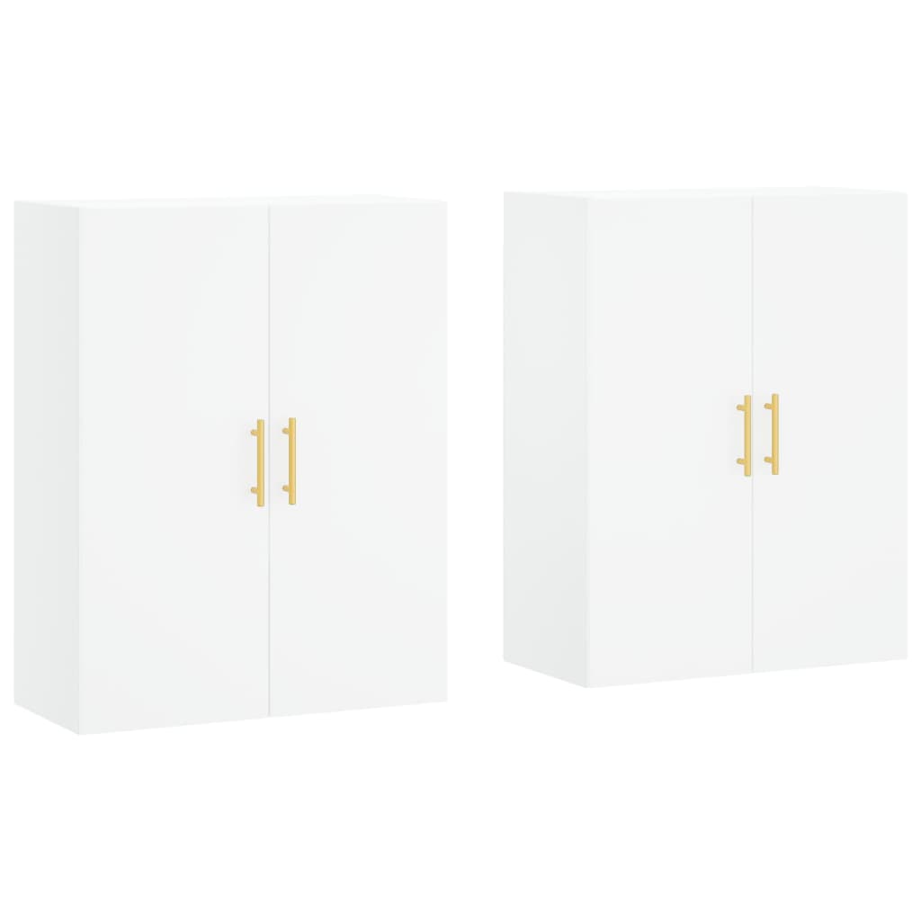 Veggskap Hvit 2 stk 69,5x34x90 cm