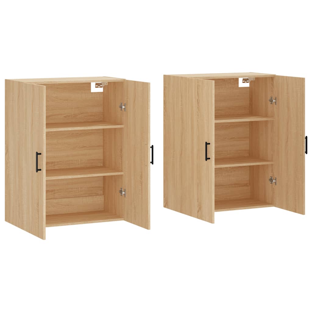 Veggskap Sonoma Eik 2 stk 69,5x34x90 cm