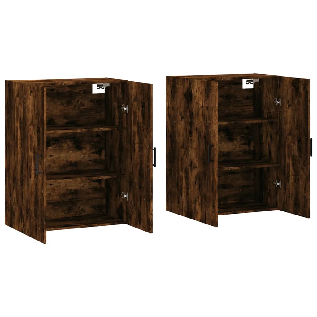 Veggskap Røkt Eik stk 69,5x34x90 cm
