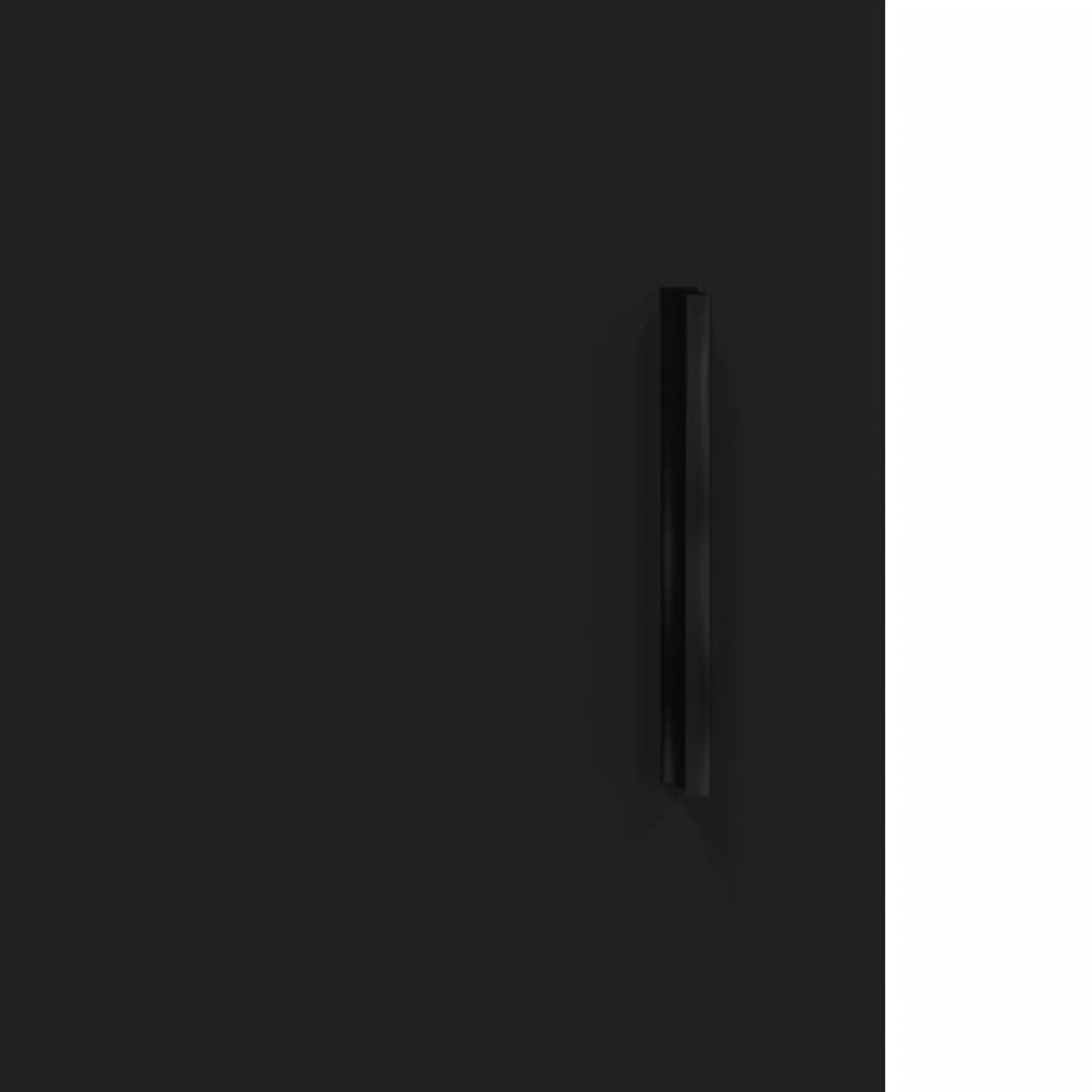 Veggskap Svart 2 stk 69,5x34x90 cm