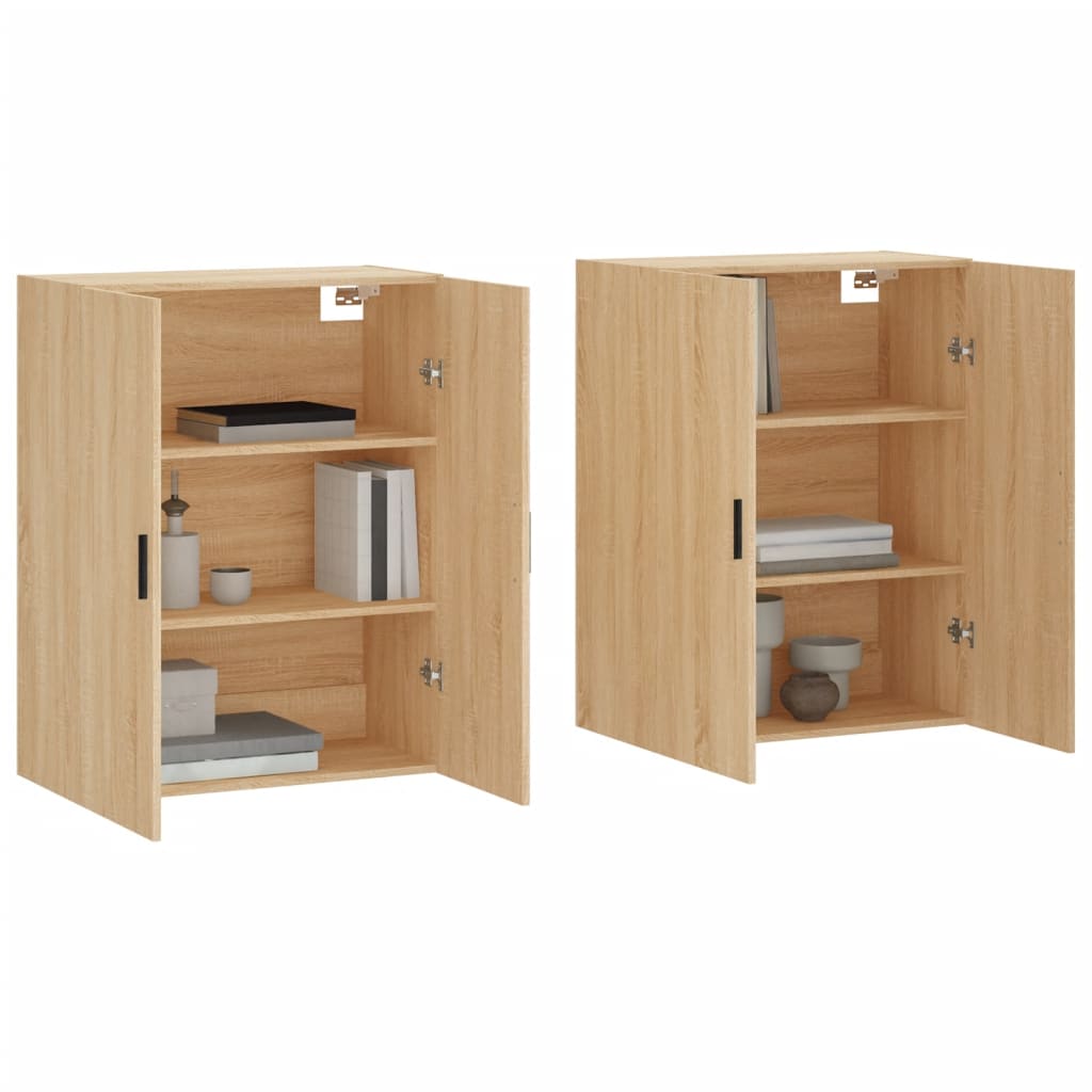 Veggskap Sonoma Eik 2 stk 69,5x34x90 cm