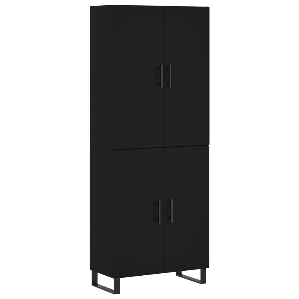 Skap Svart 69,5x34x180 cm