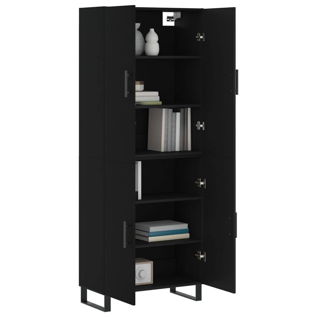 Skap Svart 69,5x34x180 cm