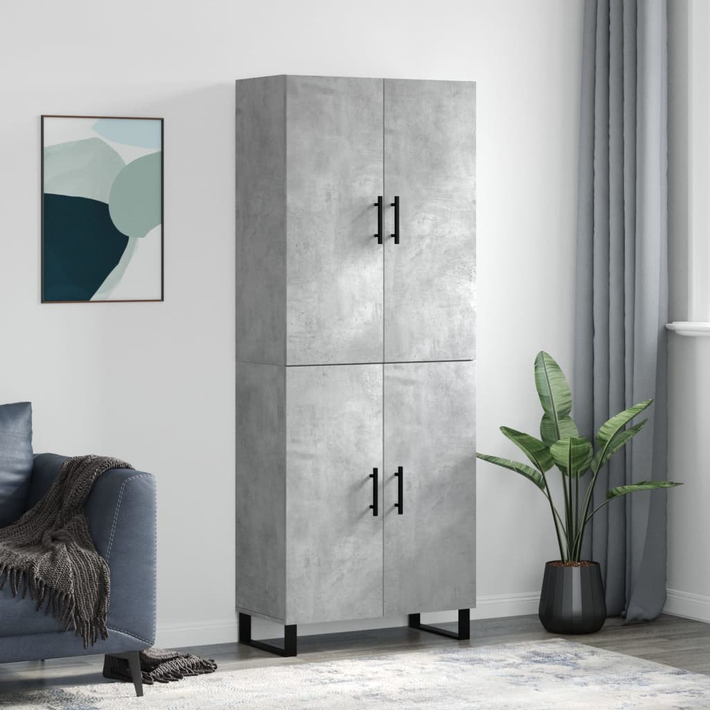 Skap Betonggrå 69,5x34x180 cm
