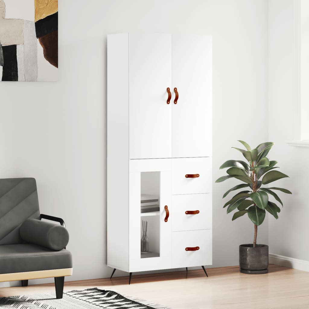 Skap Hvit 69,5x34x180 cm