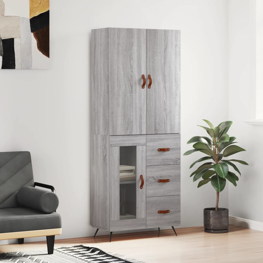 Skap Sonoma Grå 69,5x34x180 cm