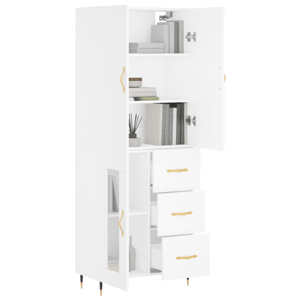 Skap Hvit 69,5x34x180 cm