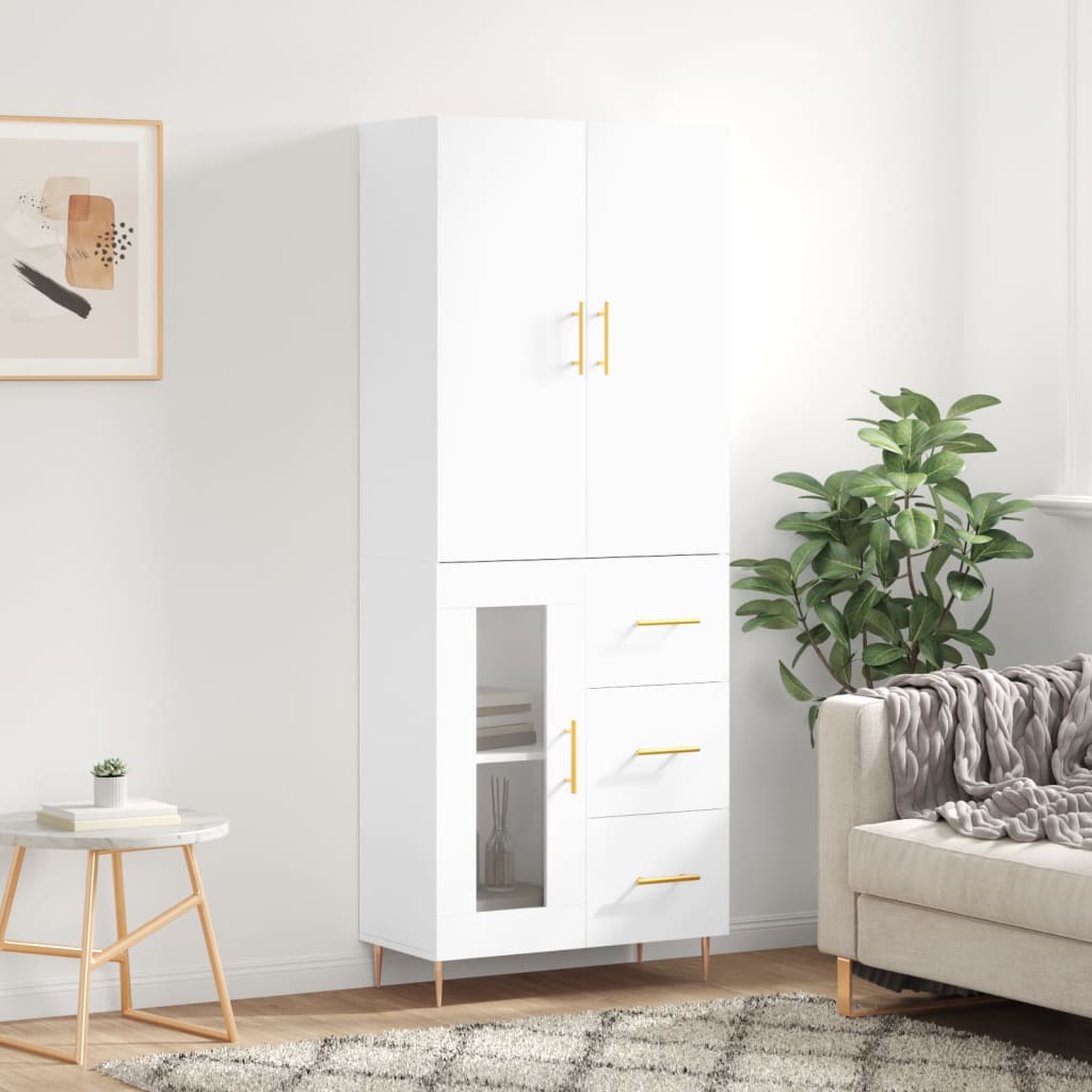 Skap Hvit 69,5x34x180 cm