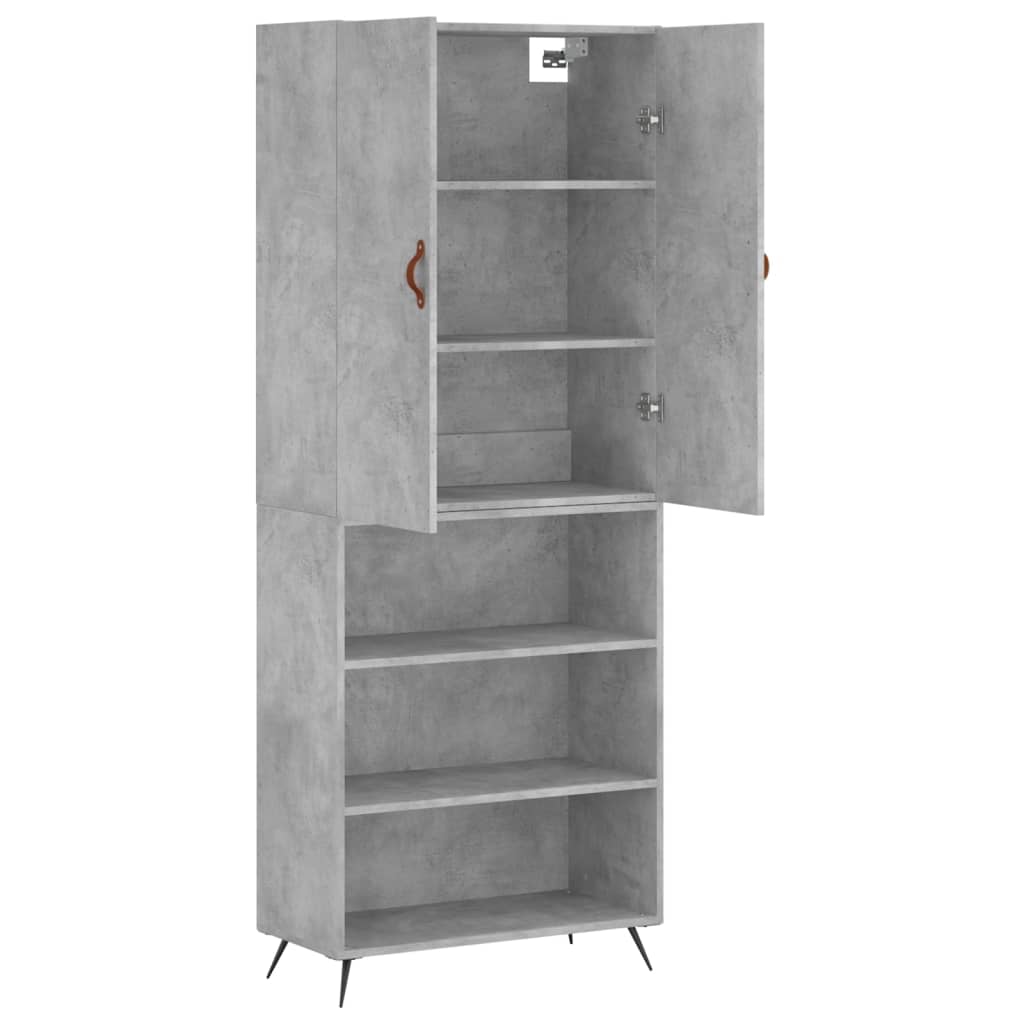 Skap Betonggrå 69,5x34x180 cm