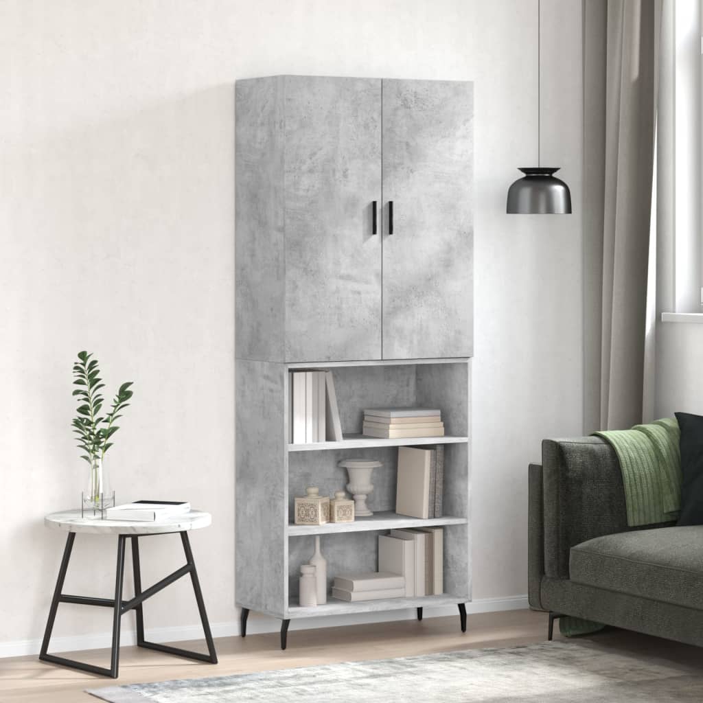 Skap Betonggrå 69,5x34x180 cm