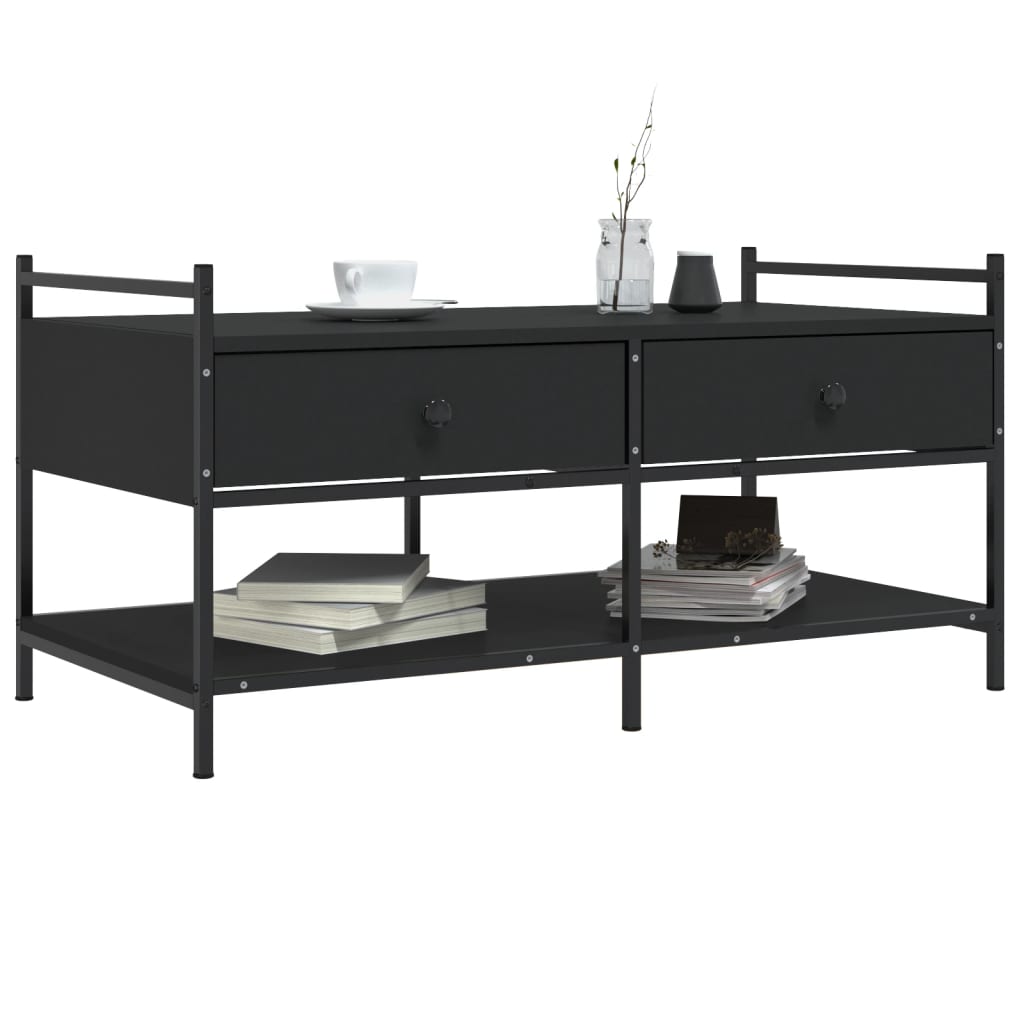Salongbord Sofabord Svart 99x50x50 cm