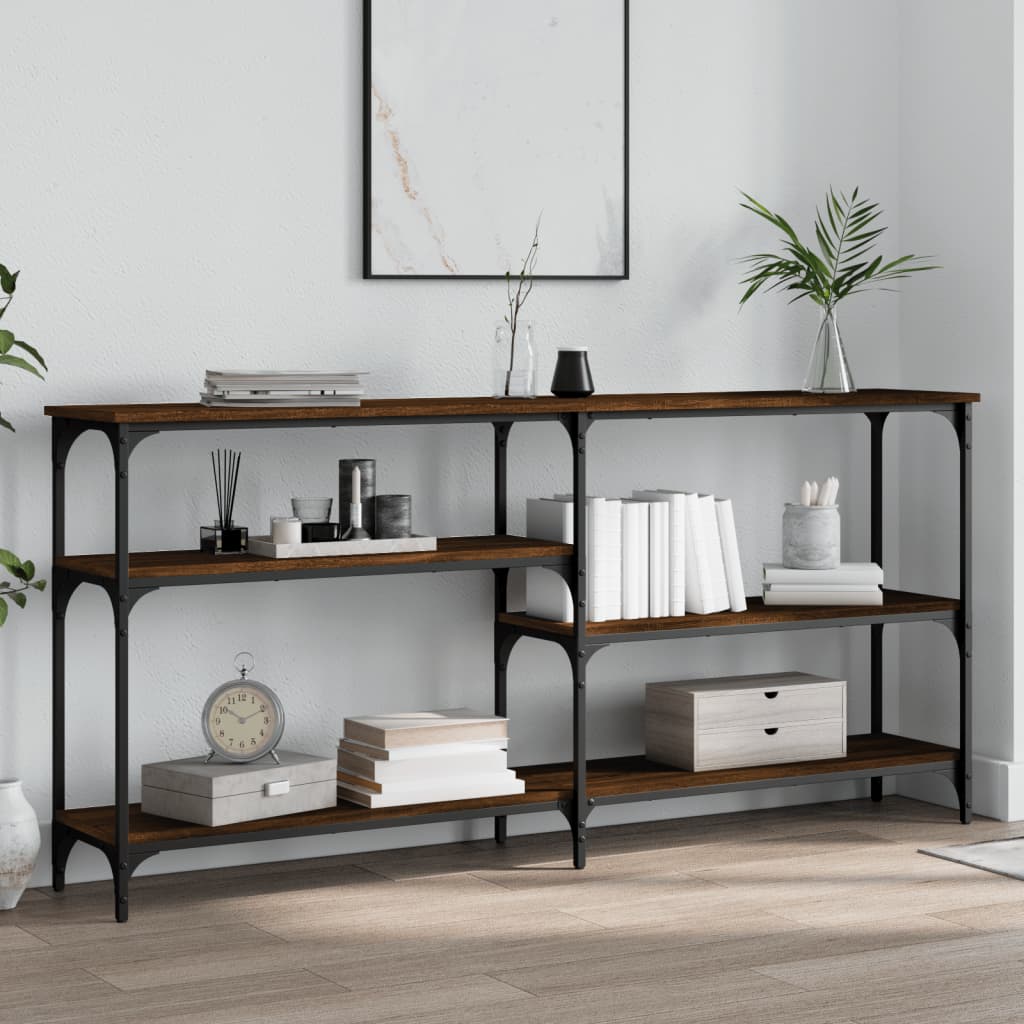 Avlastningsbord konsollbord Brun Eik 160x29x75 cm