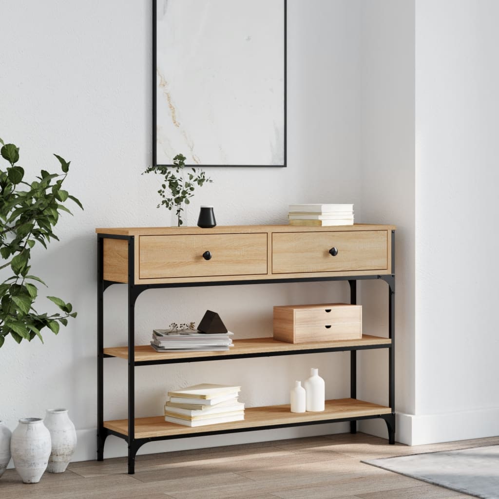 Avlastningsbord Konsollbord Sonoma Eik 100x25x75 cm