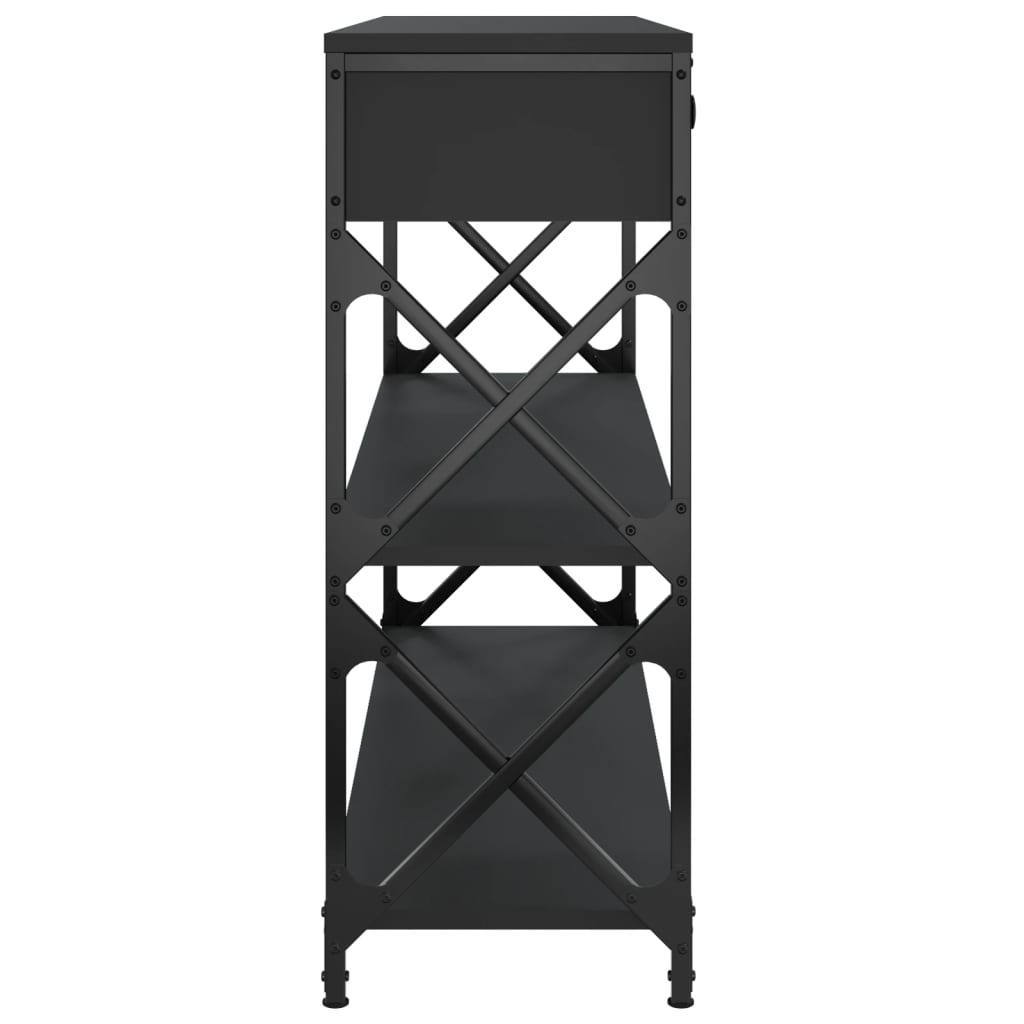 Avlastningsbord Konsollbord Svart 100x28x75 cm