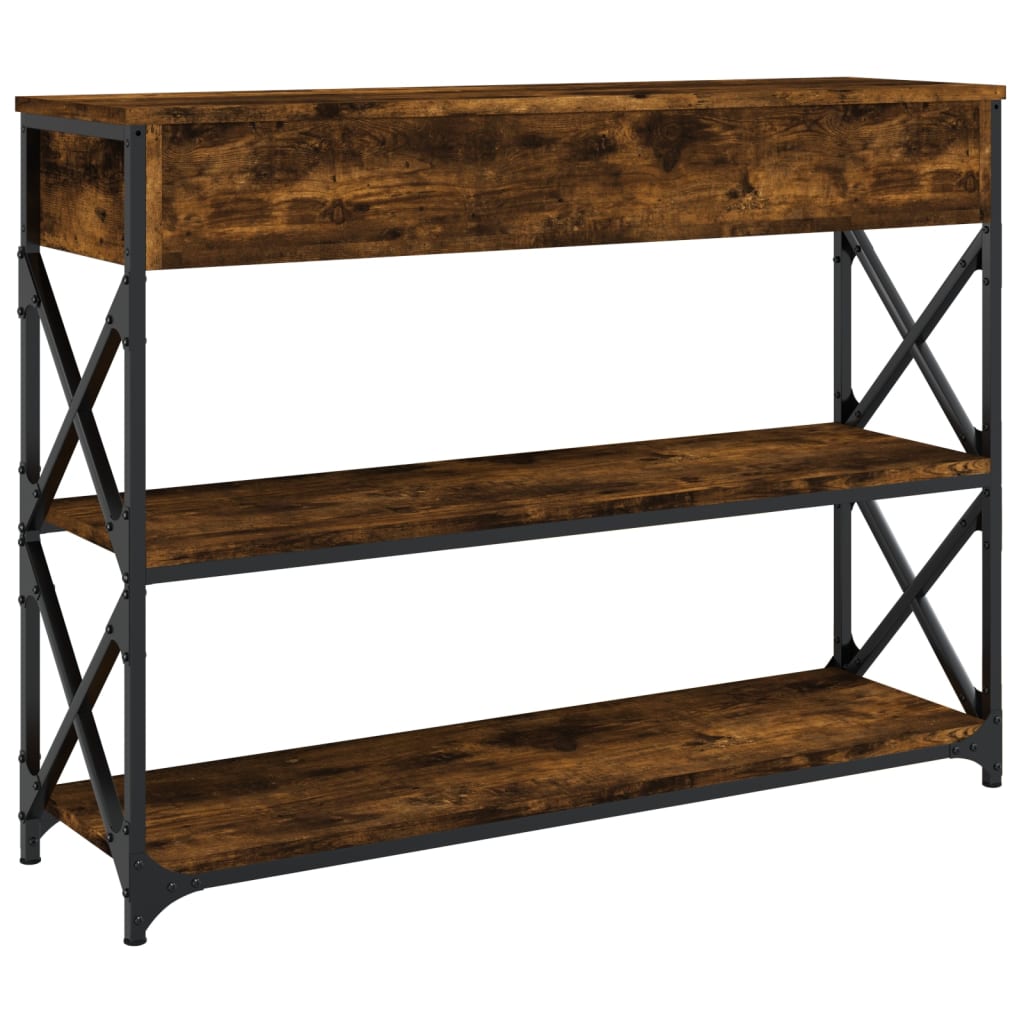 Avlastningsbord Konsollbord Røkt Eik 100x28x75 cm