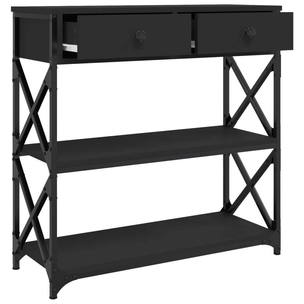Avlastningsbord Konsollbord Svart 75x28x75 cm