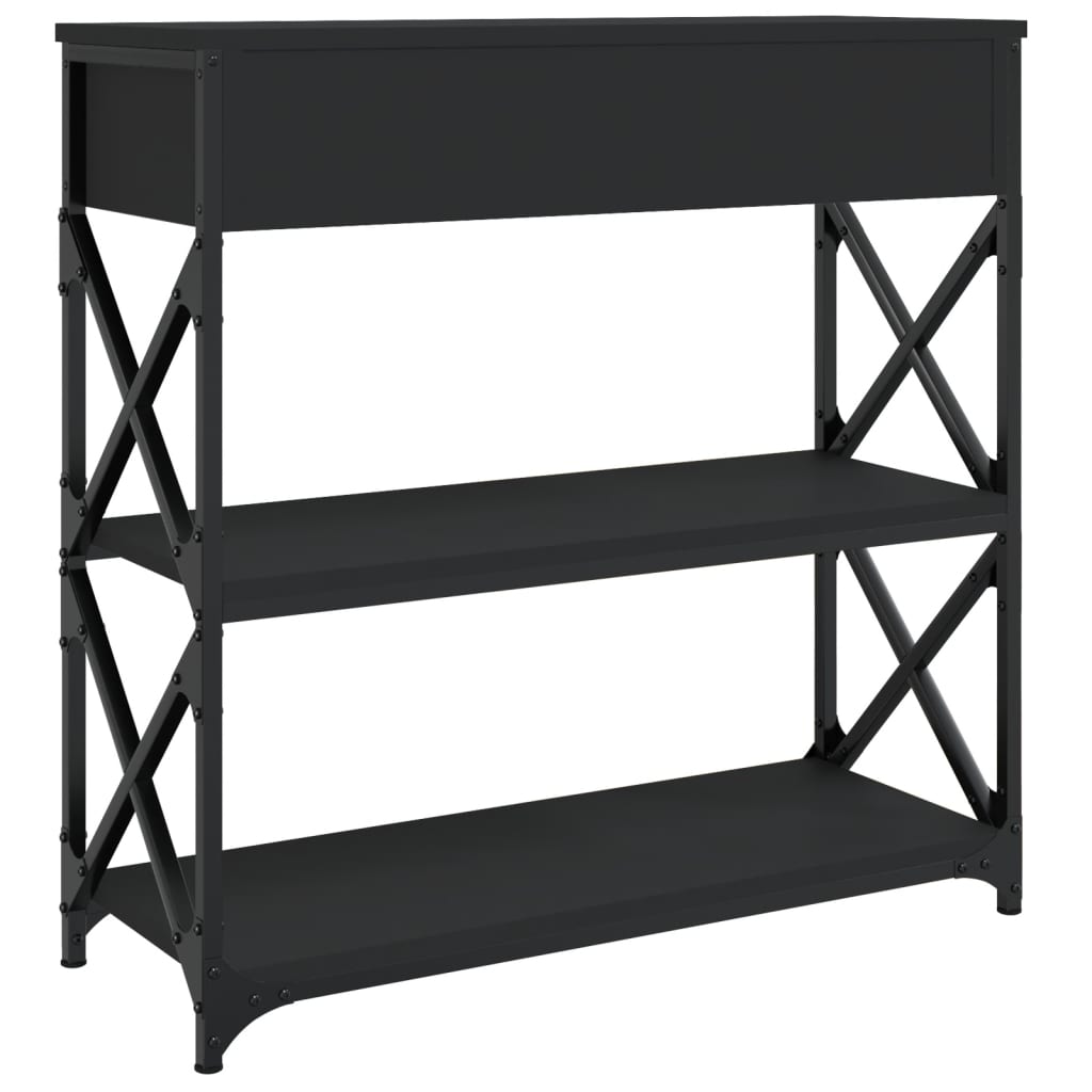 Avlastningsbord Konsollbord Svart 75x28x75 cm