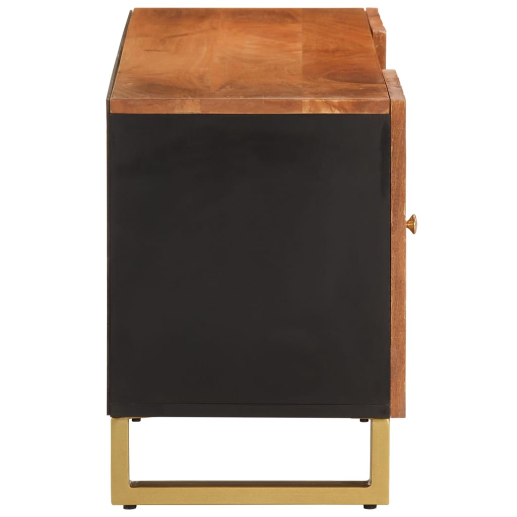 TV-Møbel Svart TV-benk Brun 105x33,5x46 cm heltre mango