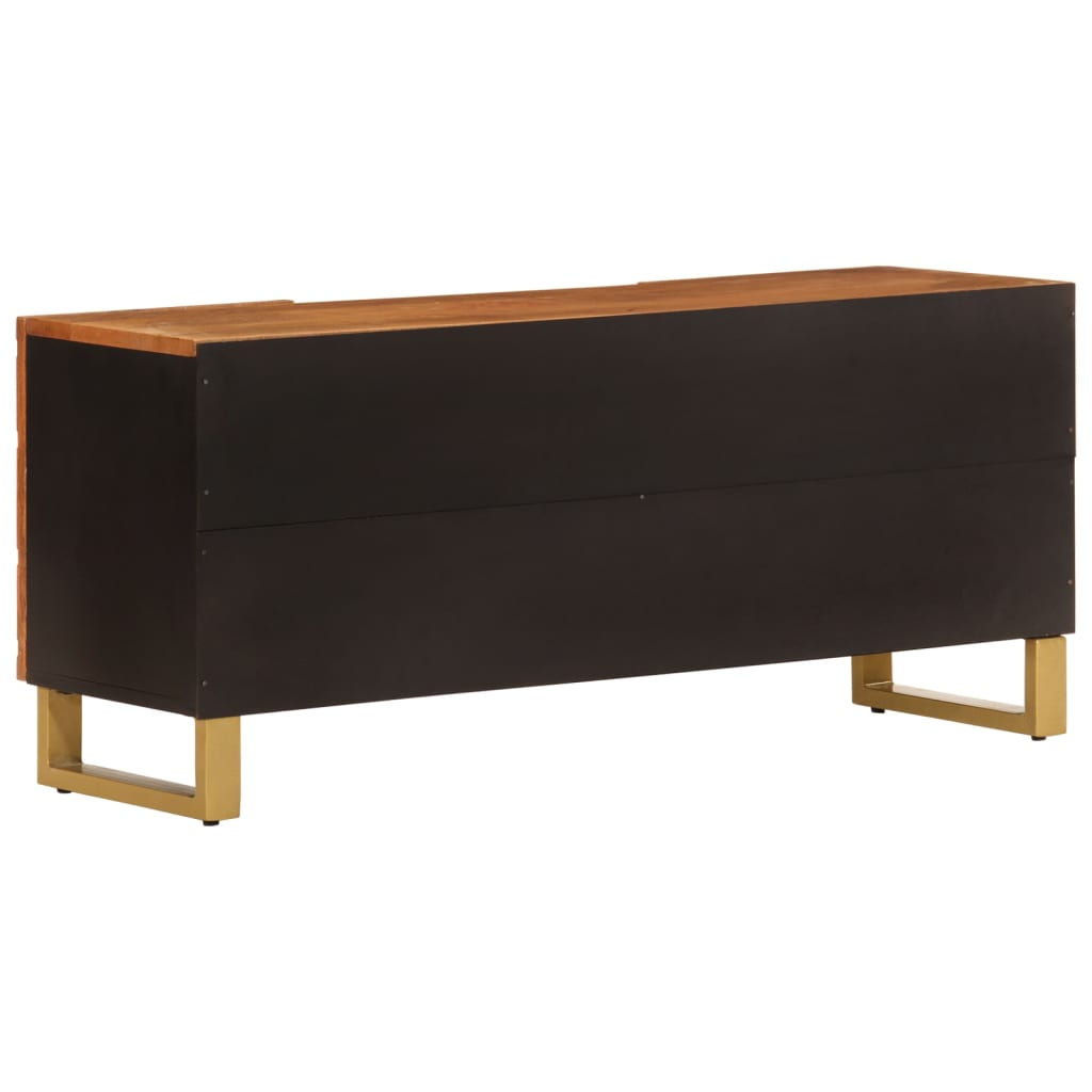 TV-Møbel Svart TV-benk Brun 105x33,5x46 cm heltre mango