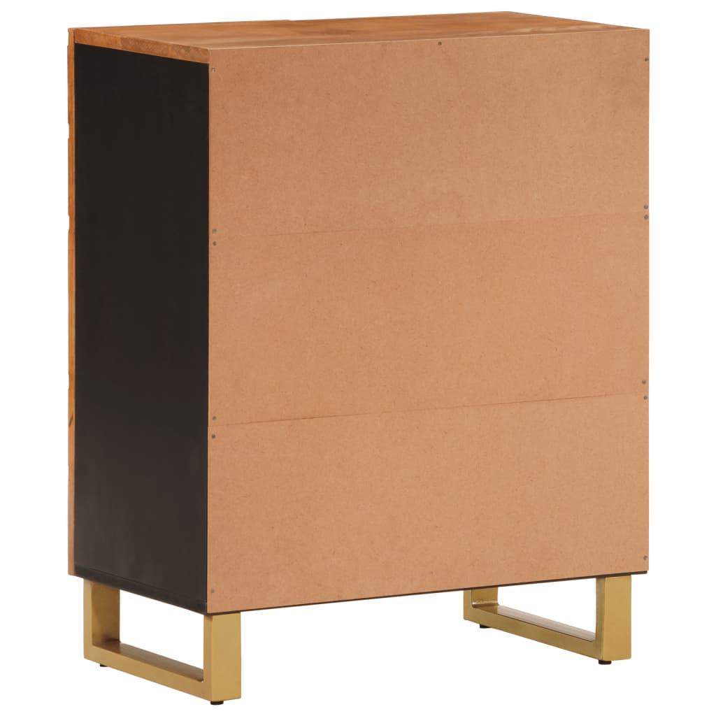 TV-Møbel Svart TV-benk Brun 60x33,5x75 cm heltre mango