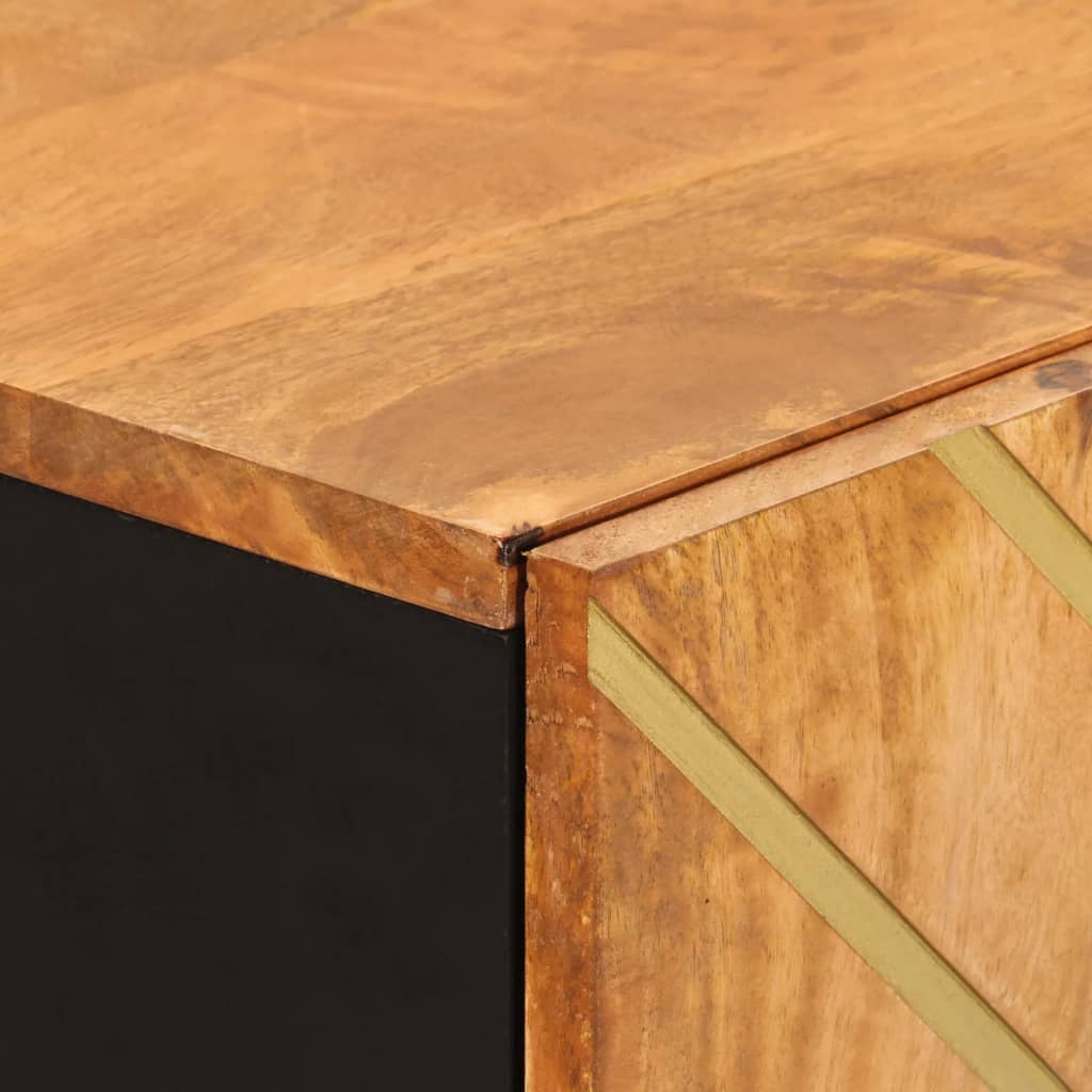 TV-Møbel Svart TV-benk Brun 60x33,5x75 cm heltre mango