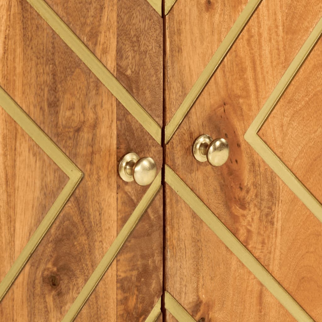 TV-Møbel Svart TV-benk Brun 60x33,5x75 cm heltre mango