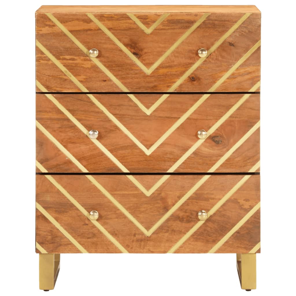 TV-Møbel Svart TV-benk Brun 60x33,5x75 cm heltre mango