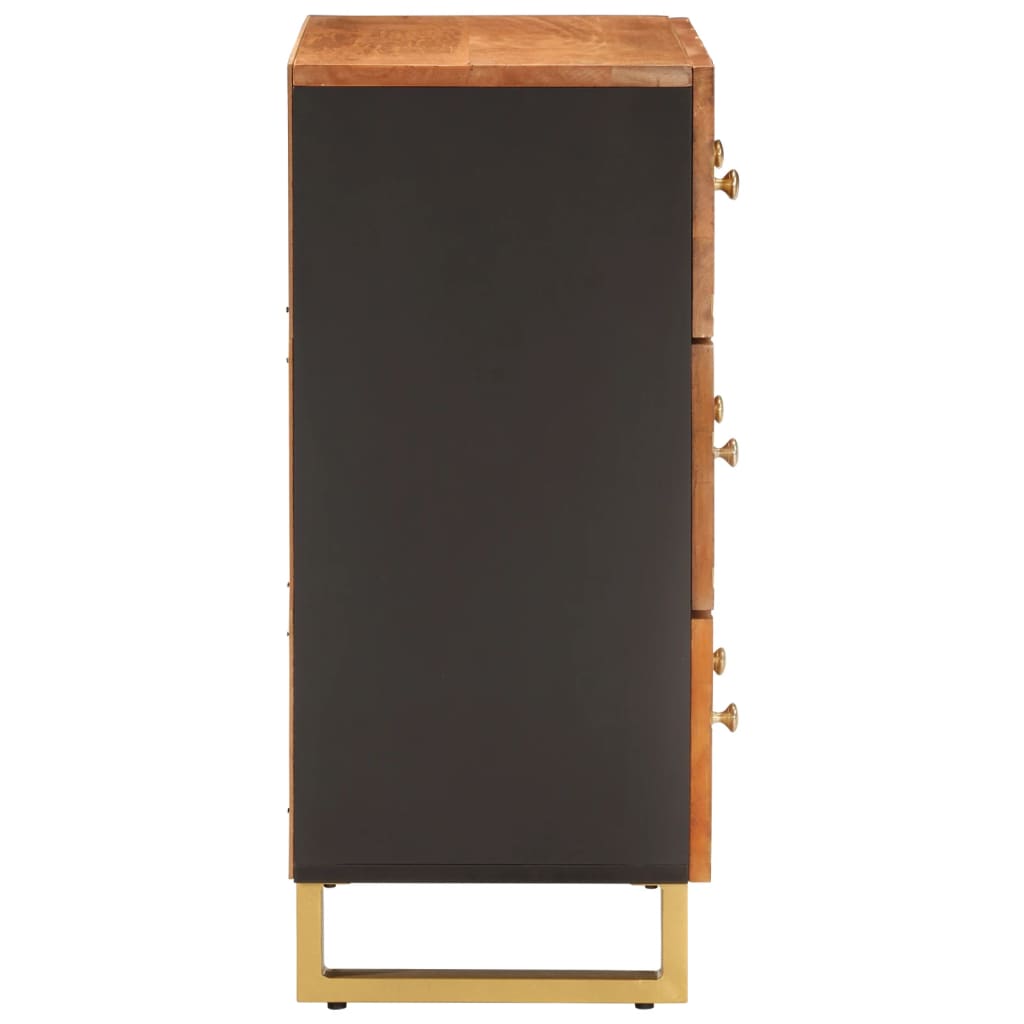 TV-Møbel Svart TV-benk Brun 60x33,5x75 cm heltre mango