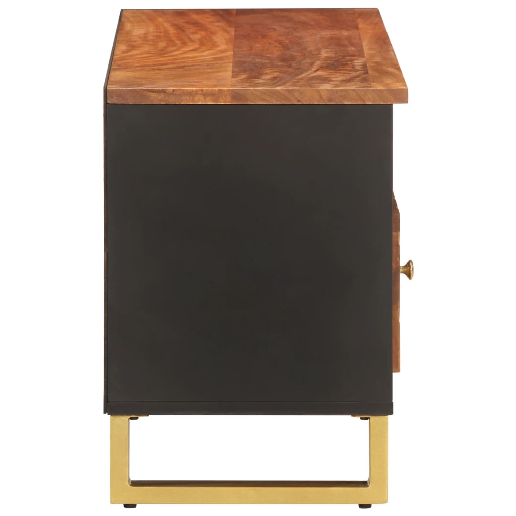 TV-Møbel Svart TV-benk Brun 100x33,5x46 cm heltre mango