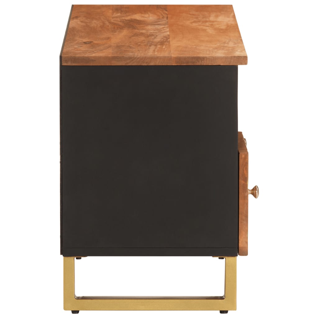 TV-Møbel Svart TV-benk Brun 100x33,5x46 cm heltre mango
