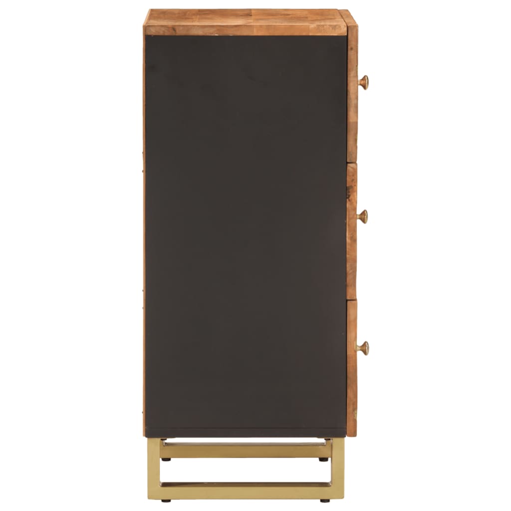 TV-Møbel Svart TV-benk Brun 40x33,5x75 cm heltre mango
