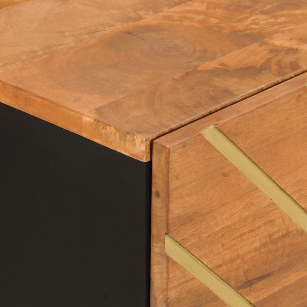 TV-Møbel Svart TV-benk Brun 40x33,5x75 cm heltre mango