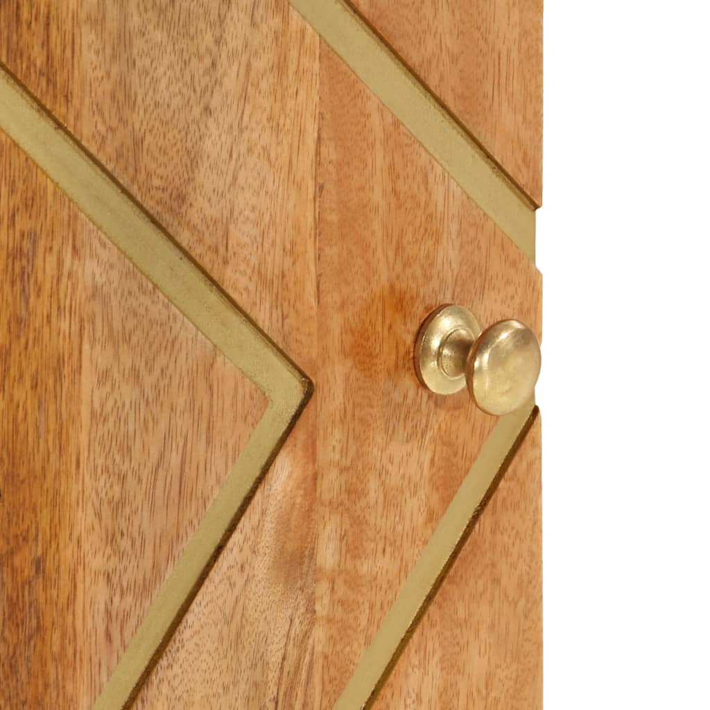 TV-Møbel Svart TV-benk Brun 40x33,5x75 cm heltre mango