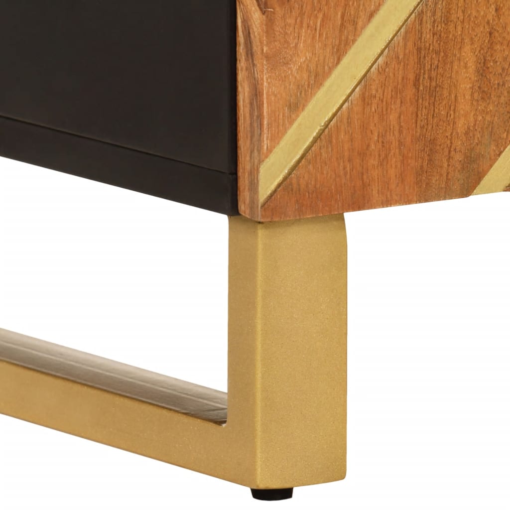 TV-Møbel Svart TV-benk Brun 40x33,5x75 cm heltre mango