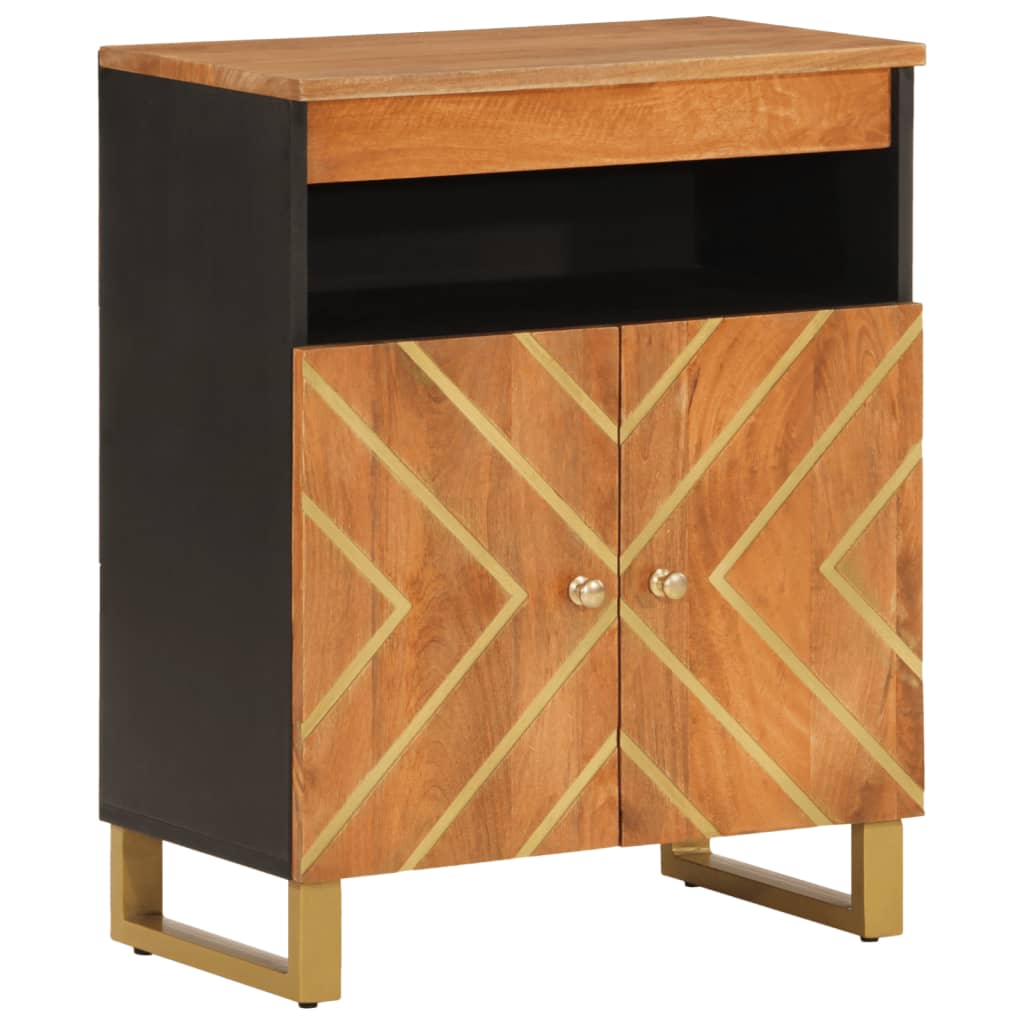 TV-Møbel Svart TV-benk Brun 60x33,5x75 cm heltre mango