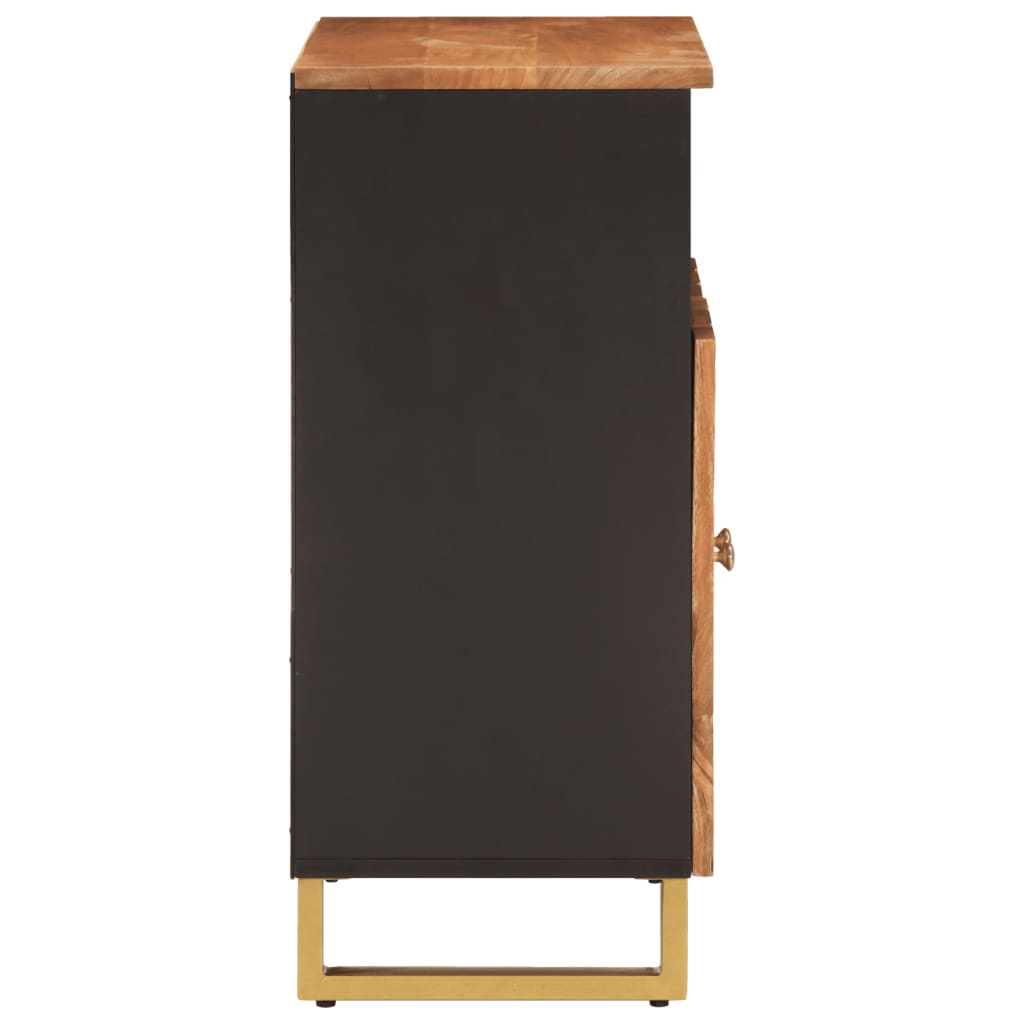 TV-Møbel Svart TV-benk Brun 60x33,5x75 cm heltre mango
