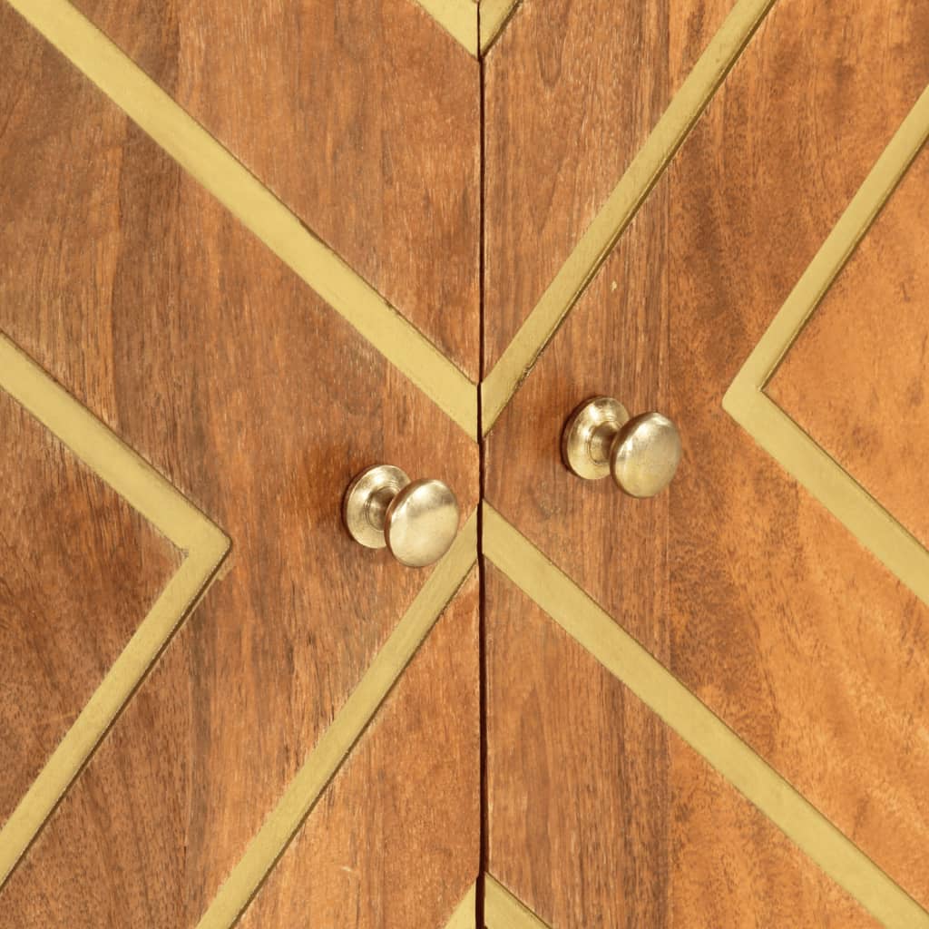 TV-Møbel Svart TV-benk Brun 60x33,5x75 cm heltre mango