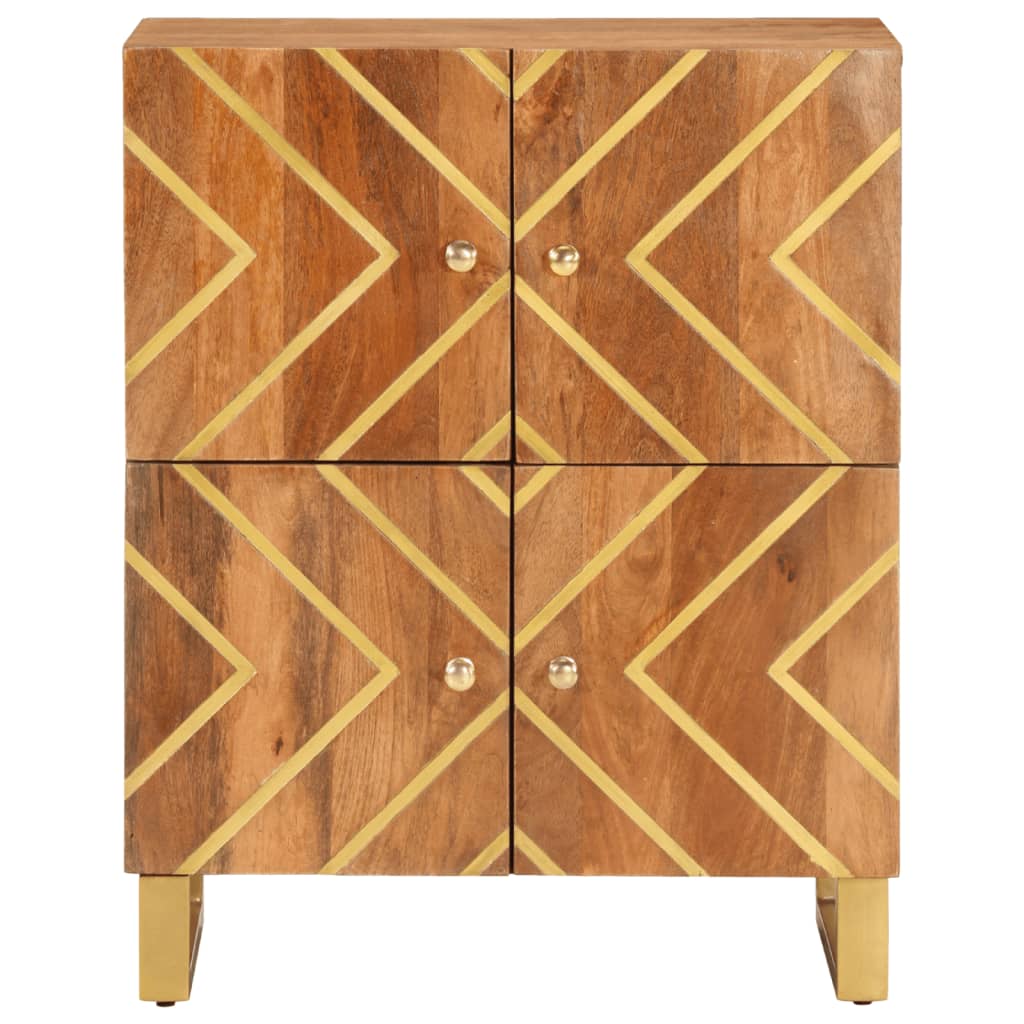 TV-Møbel Svart TV-benk Brun 60x33,5x75 cm heltre mango