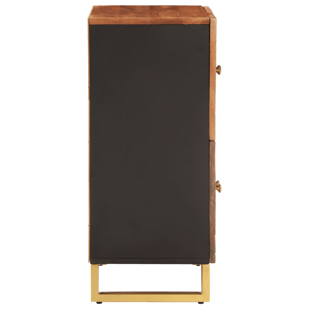 TV-Møbel Svart TV-benk Brun 60x33,5x75 cm heltre mango