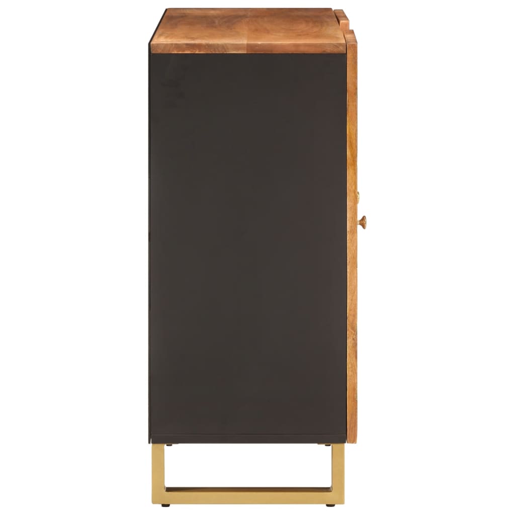 TV-Møbel Svart TV-benk Brun 90x33,5x75 cm heltre mango
