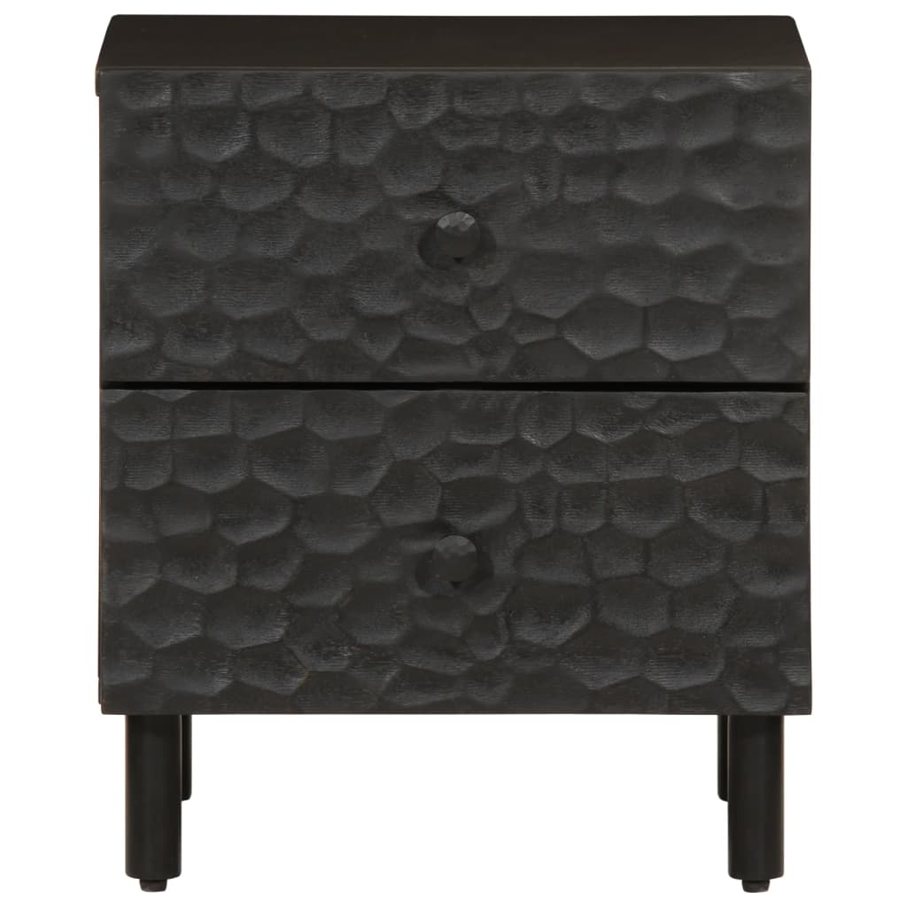Nattbord Sengbord Svart 40x33x46 cm heltre mangotre